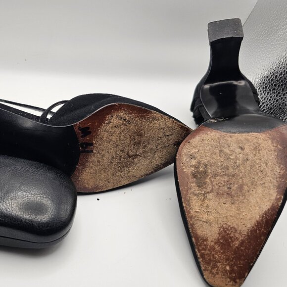 Stuart Weitzman Black Crisscross Heels - Picture 6 of 7